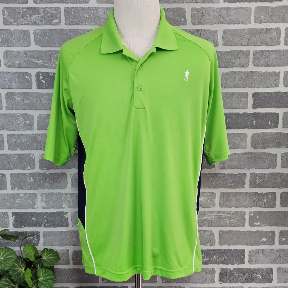 Payne Stewart Golf Polo Shirt‎ Men's Large Performance Moisture Wicking Green